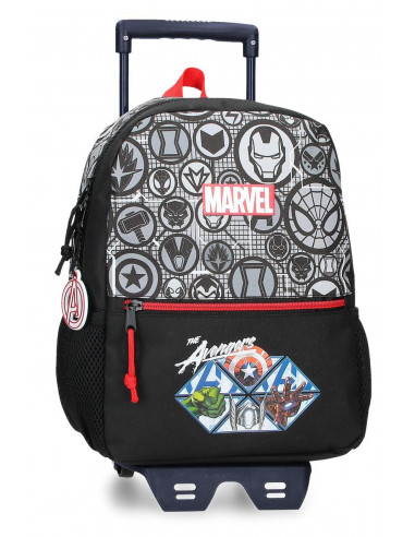 MOCHILA ADAP.32CM. C/CARRO MARVEL HEROES